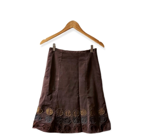 Boden Corduroy Applique A Line Skirt - Picture 1 of 9